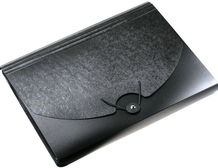 Titanum, teczka z gumką, A4, 13 przegródek, czarna, 1 szt.