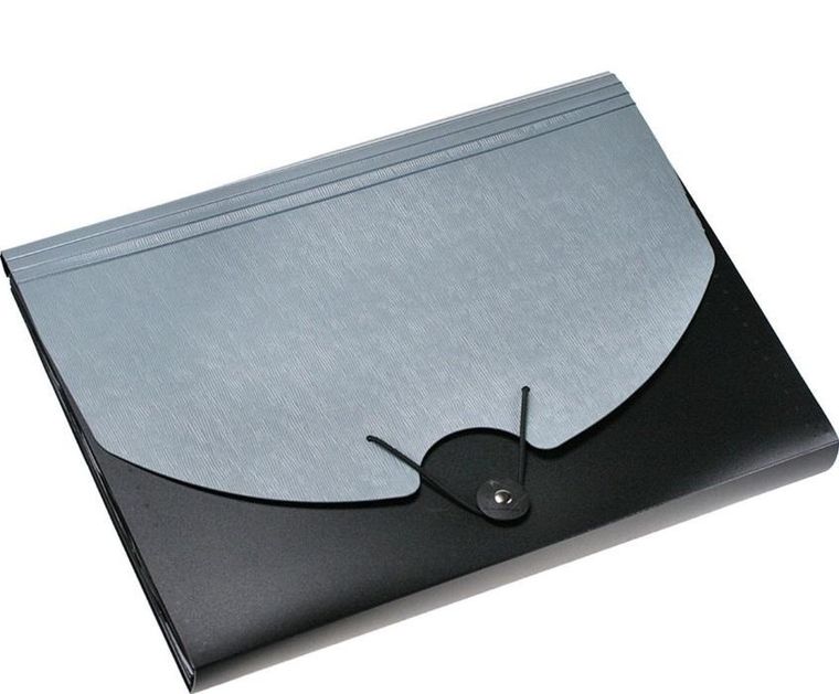 Titanum, teczka z gumką, A4, 13 przegródek, czarno-szara, 1 szt.