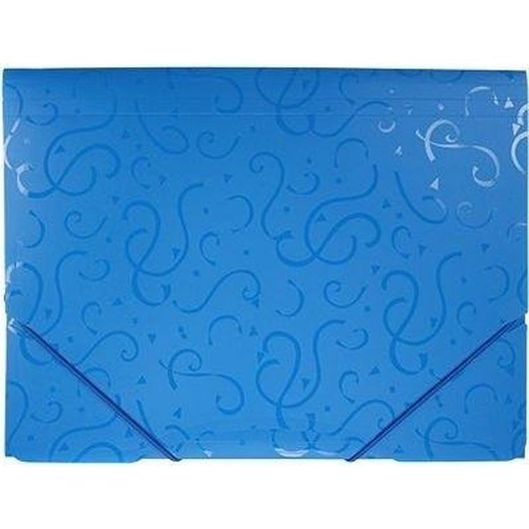 Titanum, teczka z gumką, A4, wzory, niebieska, 1 szt.