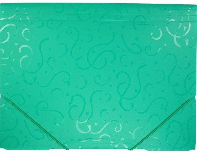 Titanum, teczka z gumką, A4, wzory, zielona, 1 szt.