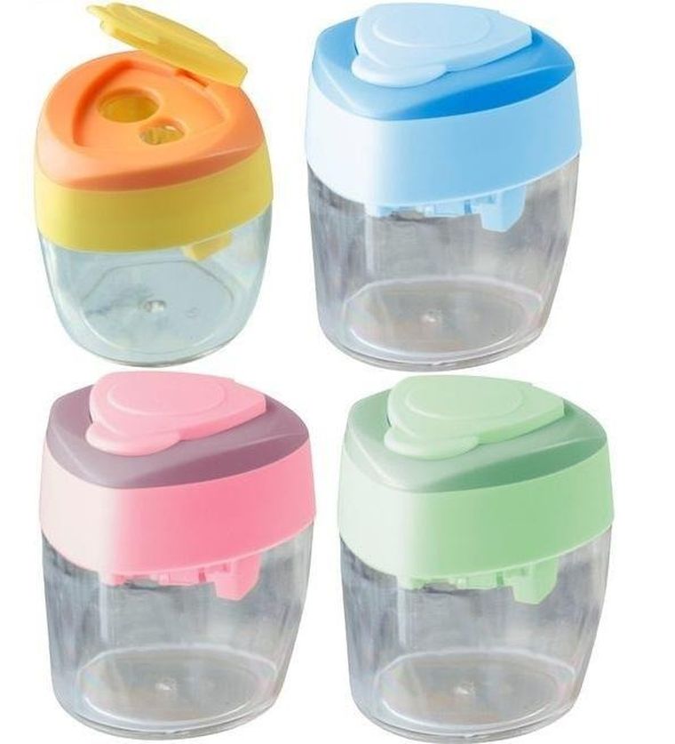 Titanum, temperówka podwójna trójkątna z pojemnikiem