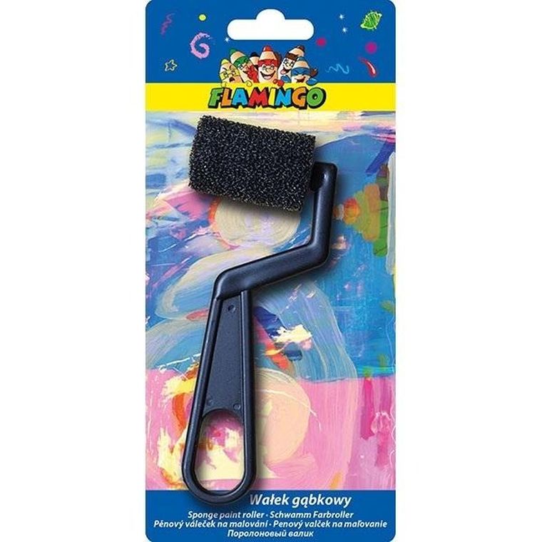 Titanum, wałek gąbkowy, gładki, czarny