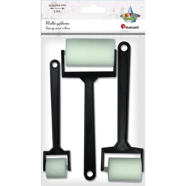 Titanum, wałki gąbkowe, gładkie, 3 szt.