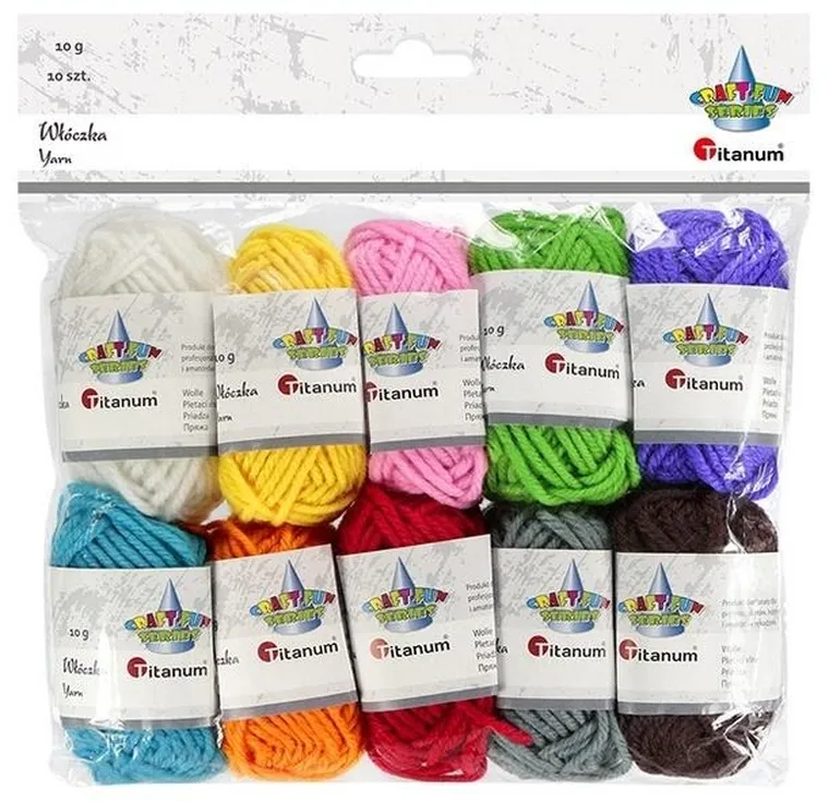 Titanum, włóczka, 10 kolorów