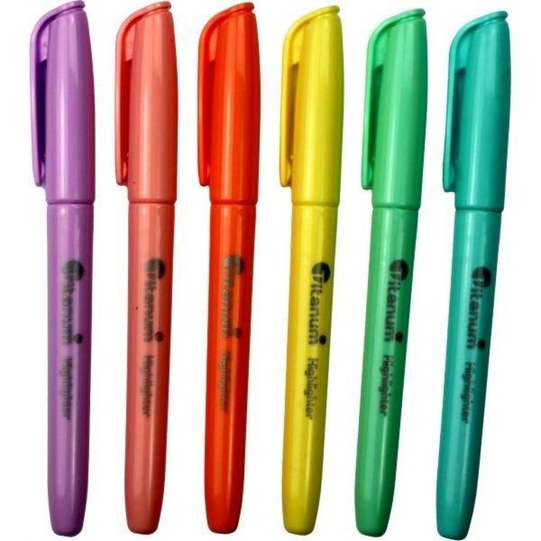 Titanum, zakreślacze pastelowe, 6 kolorów