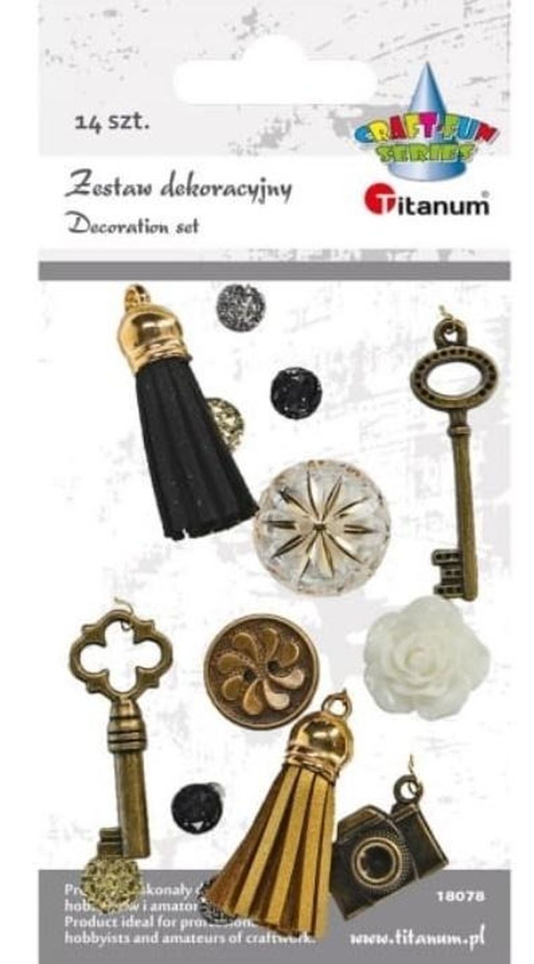 Titanum, zestaw dekoracyjny, mix, 14 szt.