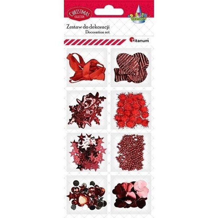 Titanum, zestaw do cardmakingu, czerwony