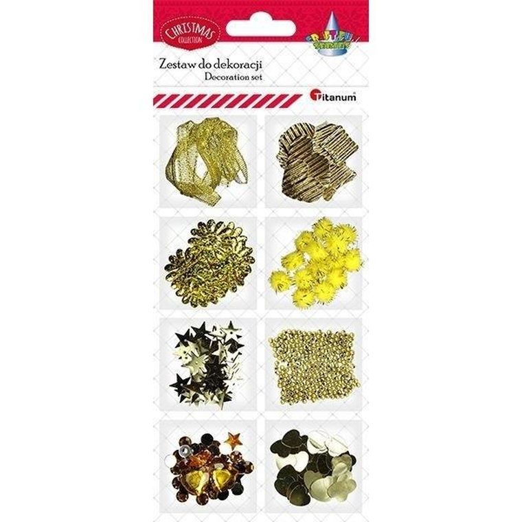 Titanum, zestaw do cardmakingu, złoty