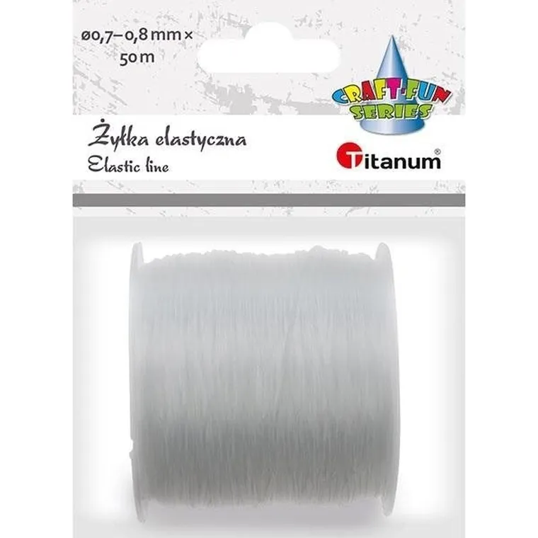 Titanum, żyłka silikonowa, elastyczna, 0,7-0,8 mmx50m