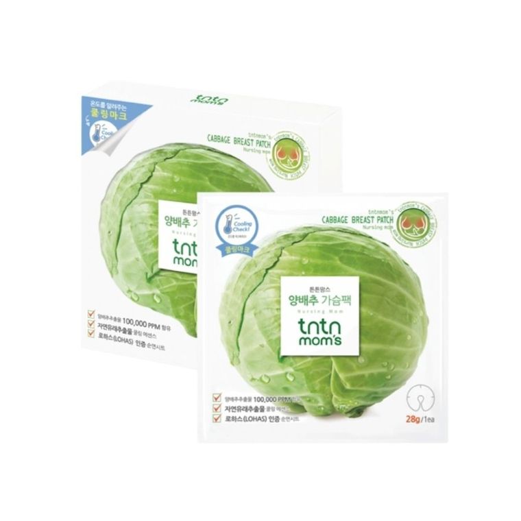 tntn mom's, maska na piersi z ekstraktem z kapusty, 8 szt.