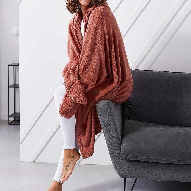 Today, koc z rękawami i kapturem, Essential, uniwersalny rozmiar, 115-165 cm