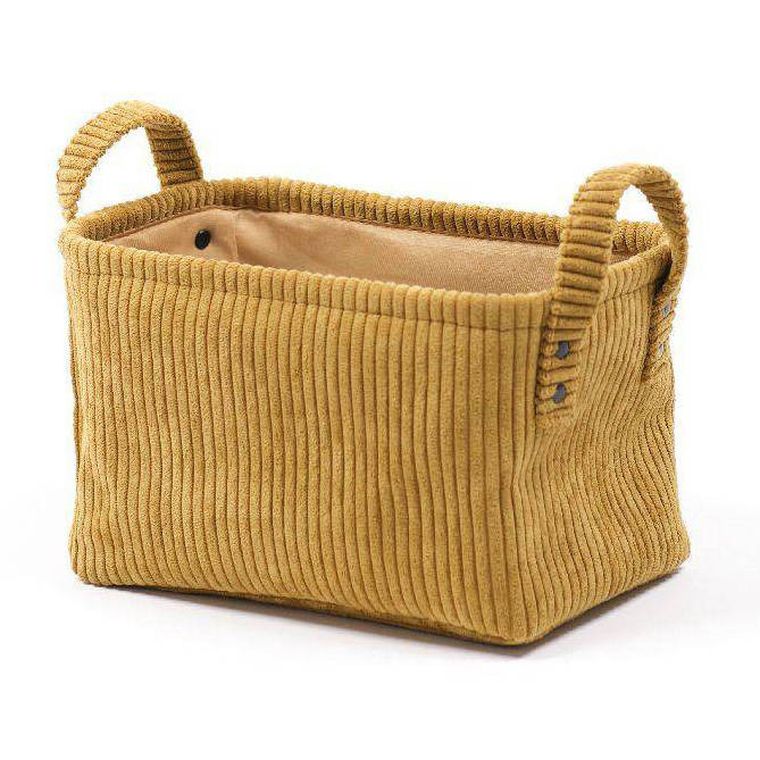 Today, koszyk do przechowywania z uchwytami, struktura sztruksu, 25-15 cm