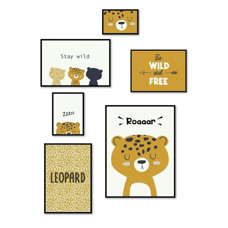 Today, Leopard, zestaw 6 ramek na zdjęcia