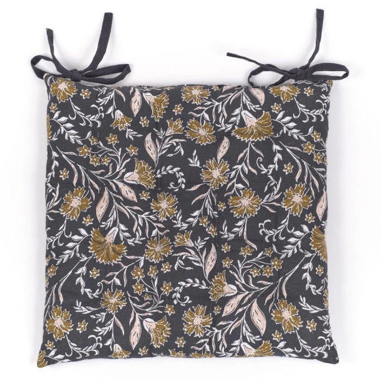 Today, poduszka na krzesło Secession, pikowana, bawełna, 38-38 cm