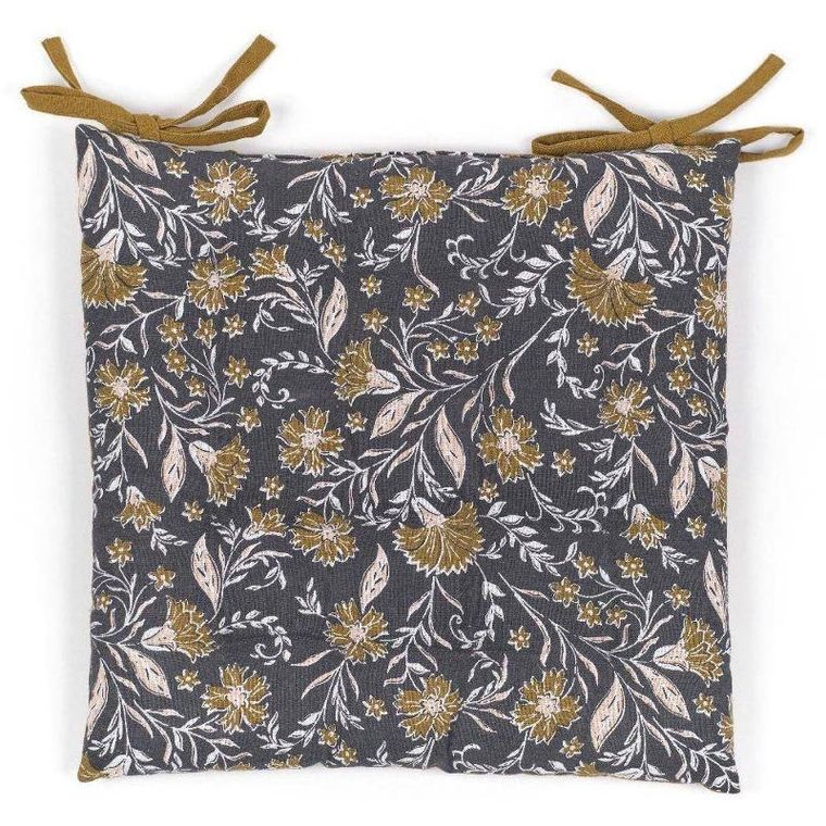 Today, poduszka na krzesło Secession, pikowana, bawełna, 38-38 cm