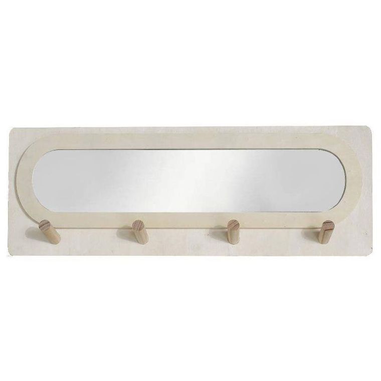 Today, wieszak ścienny do przedpokoju z lustrem, Simplicity, 75-47 cm