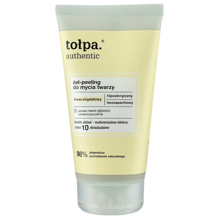 Tołpa authentic żel, peeling do mycia twarzy, 150 ml