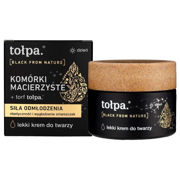 Tołpa, Black From Nature, lekki krem do twarzy na dzień - siła odmłodzenia, 50 ml