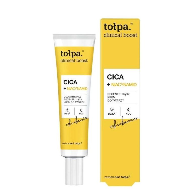 Tołpa, clinical boost cica+ niacynamid, długotrwale regenerujący krem do twarzy, 40 ml