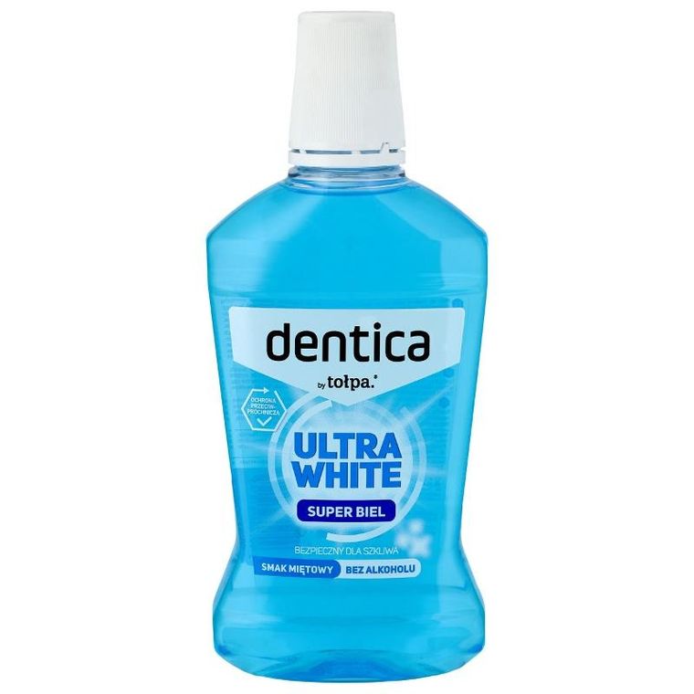 Tołpa, Dentica Ultra White, płyn do płukania jamy ustnej wybielający, miętowy, 500 ml