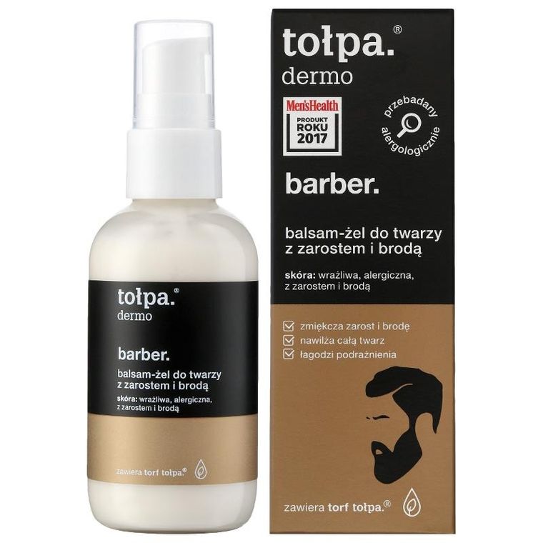 Tołpa, Dermo Barber, balsam-żel do twarzy z zarostem i brodą, 75 ml