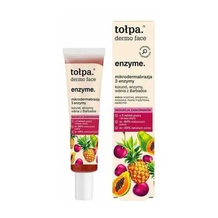 Tołpa, dermo face enzyme, mikrodermabrazja, 3 enzymy, 40 ml