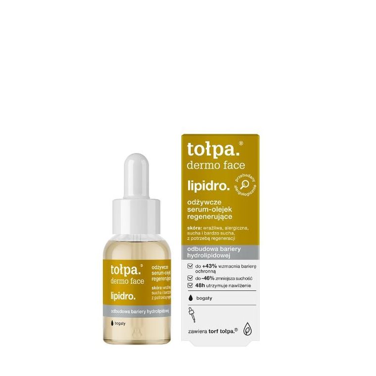 Tołpa, Dermo Face, Lipidro, bogate odżywcze serum-olejek regenerujące, odbudowa bariery hydrolipidowej, 30 ml