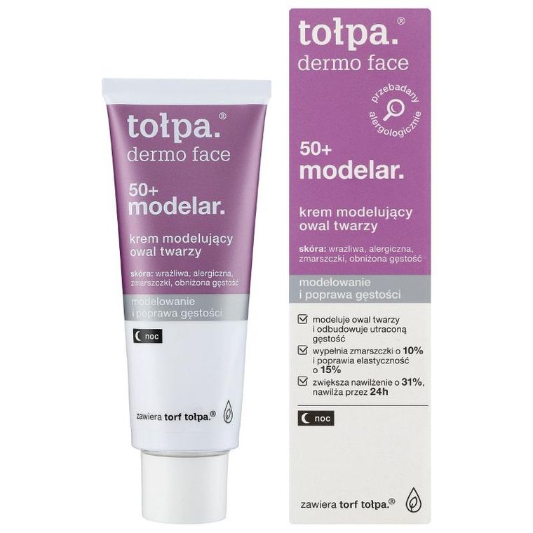 Tołpa, Dermo Face Modelar, 50+ krem modelujący owal twarzy na noc, 40 ml