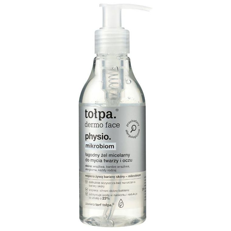 Tołpa, Dermo Face Physio Mikrobiom, łagodny żel micelarny do mycia twarzy i oczu, 195 ml