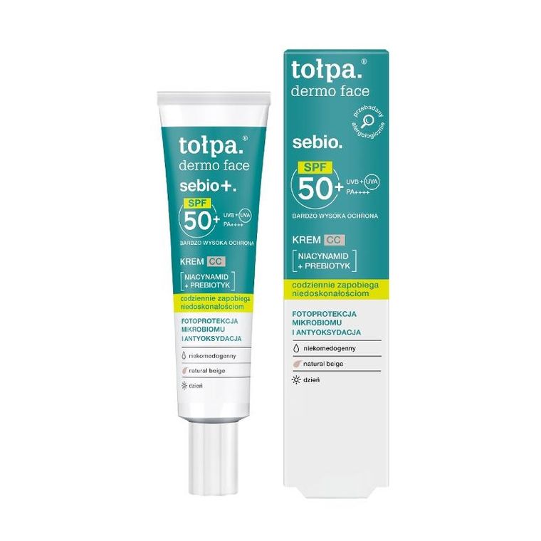 Tołpa, Dermo Face Sebio+, krem CC SPF 50+, 40 ml