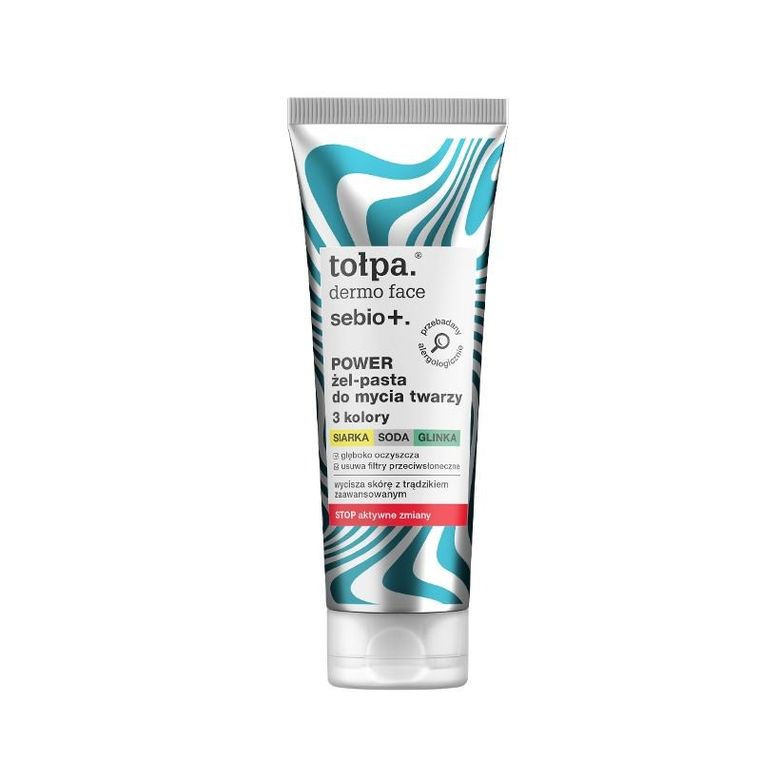 Tołpa, Dermo Face Sebio, Power, żel-pasta do mycia twarzy, 3 kolory, 100 ml