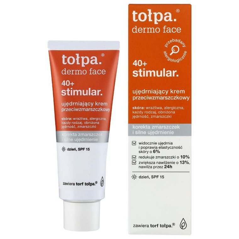 Tołpa, Dermo Face Stimular, 40+ ujędrniający krem przeciwzmarszczkowy SPF15 na dzień, 40 ml