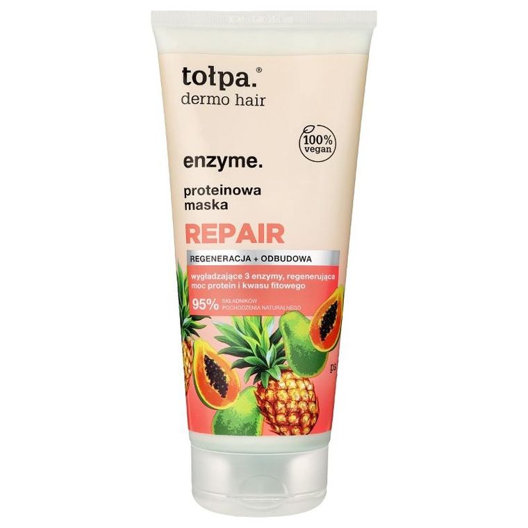 Tołpa, Dermo Hair Enzyme, proteinowa maska do włosów, Repair, 200 ml