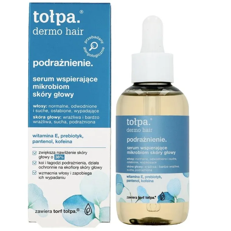 Tołpa, Dermo Hair, podrażnienie serum wspierające mikrobiom skóry głowy, 75 ml