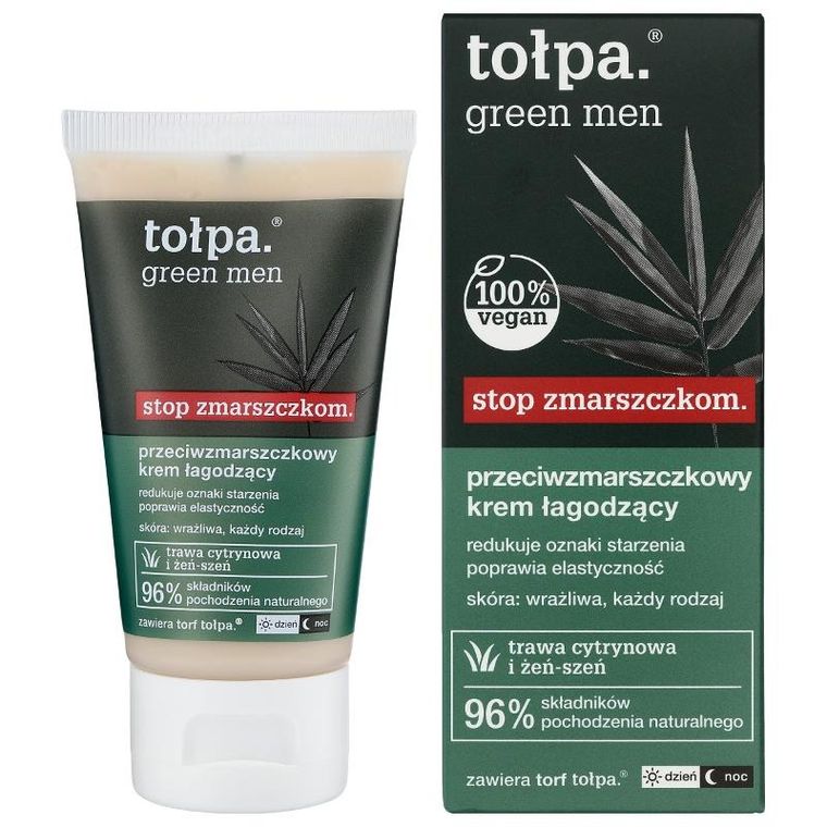 Tołpa, Green Men, przeciwzmarszczkowy krem łagodzący, 50 ml