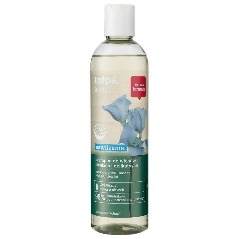 Tołpa, Green, Nawilżanie, szampon do włosów cienkich i delikatnych, 300 ml