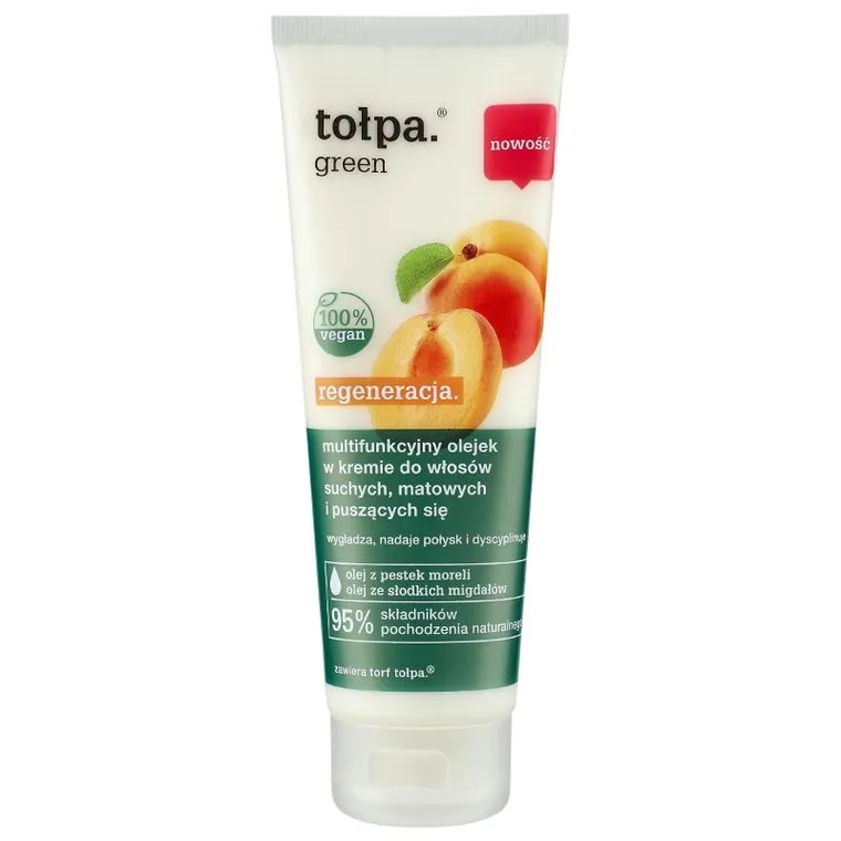 Tołpa, Green, olejek w kremie do włosów suchych, matowych i puszących się, multifunkcyjny, 125 ml