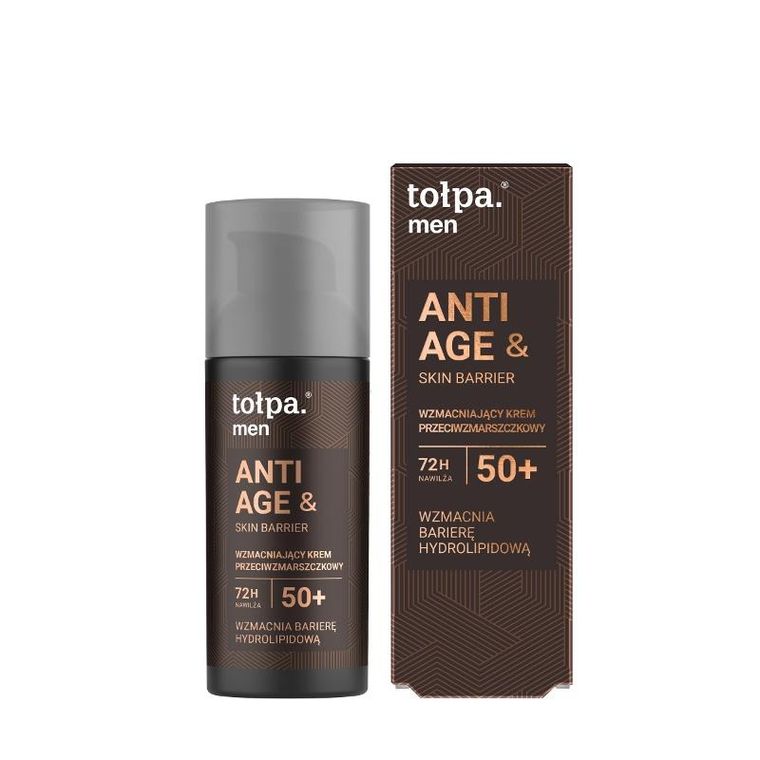 Tołpa, men anti age&skin barrier, 50+ krem przeciwzmarszczkowy wzmacniający, 50 ml