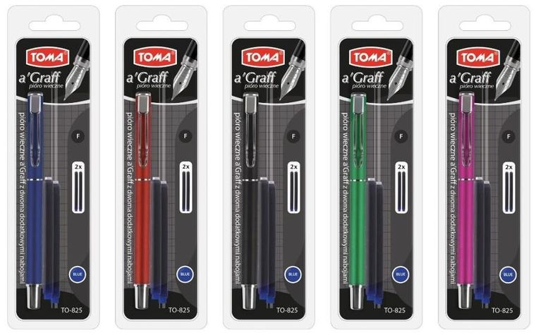 Toma, a'Graff, pióro wieczne + naboje niebieskie, 1 szt.
