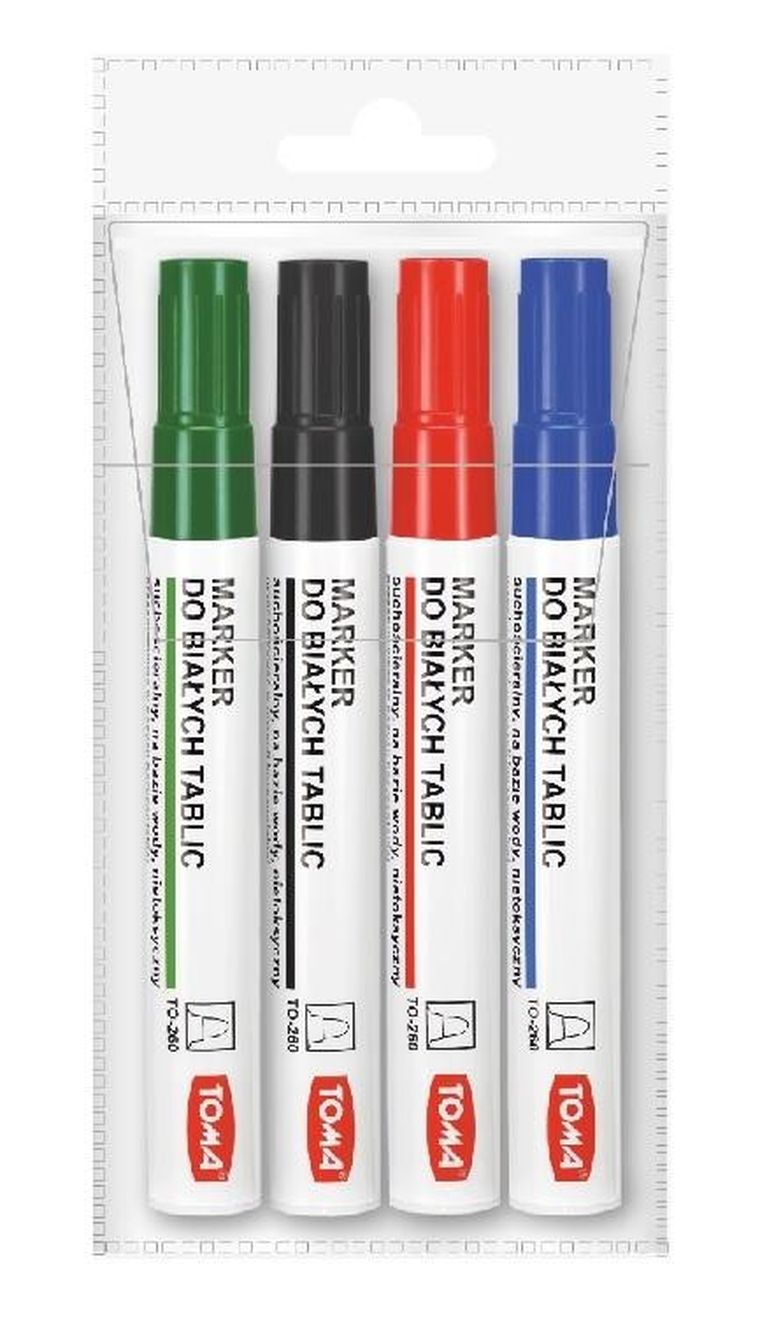 Toma, marker do białych tablic, 4 szt.