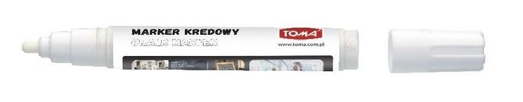Toma, marker kredowy, biały, 1,5 mm