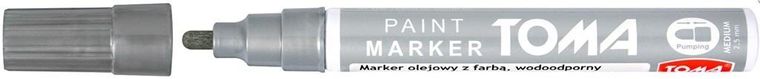 Toma, marker olejowy, srebrny, 1 szt.