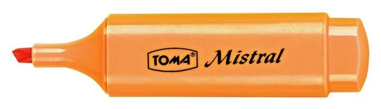 Toma, zakreślacz, pastelowy, pomarańczowy