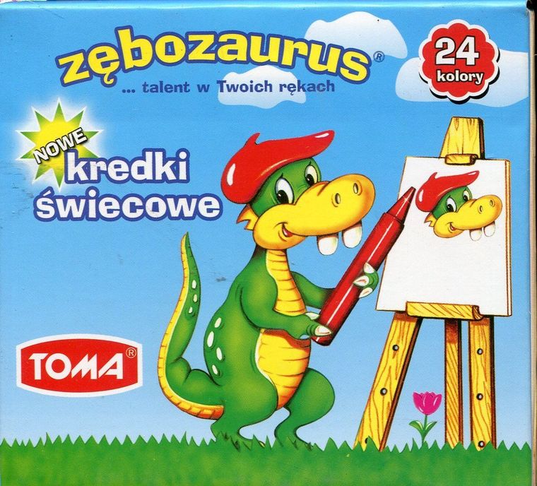 Toma, Zębozaurus, kredki świecowe, 24 kredki