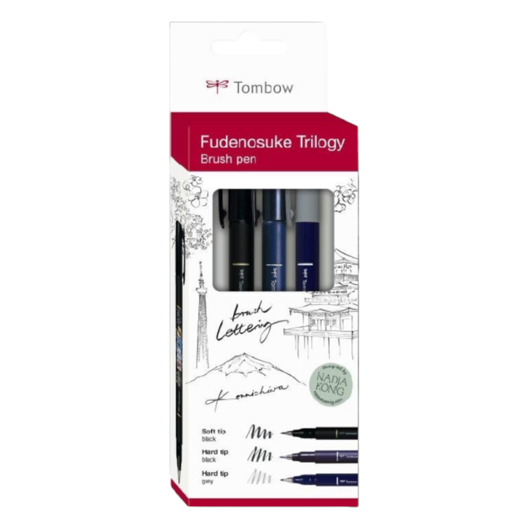 Tombow, Fudenosuke Trilogy, flamastr pędzelkowy, 3 szt.