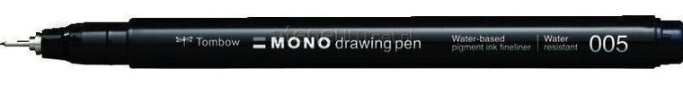 Tombow, Mono Drawing Pen, cienkopis, czarny, 005, 0.2 mm, 1 szt.