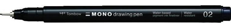 Tombow, Mono Drawing Pen, cienkopis, czarny, 02, 0.3 mm, 1 szt.