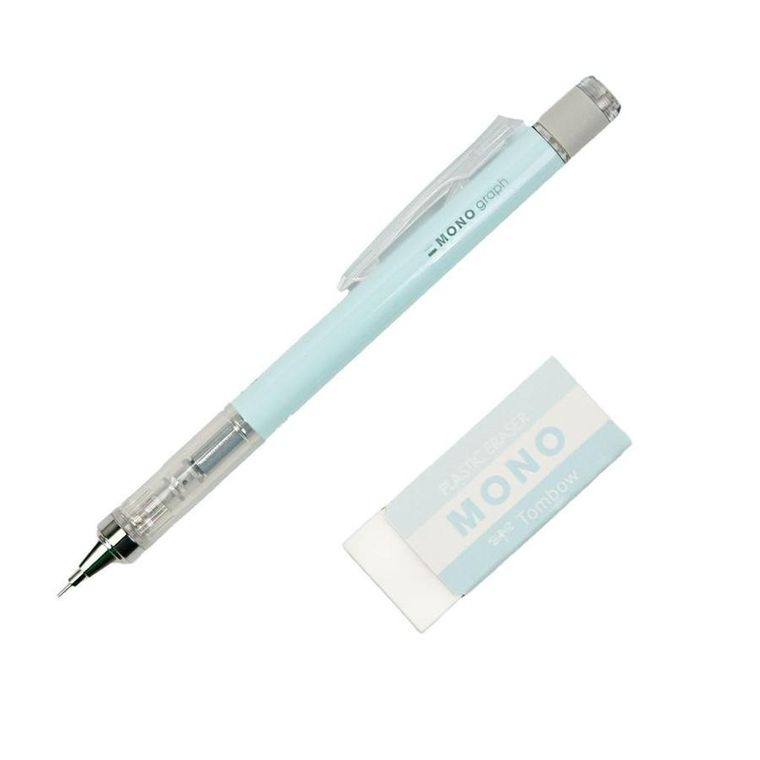 Tombow, Mono Graph, ołówek automatyczny z gumką, pastelowy, 0,5 mm