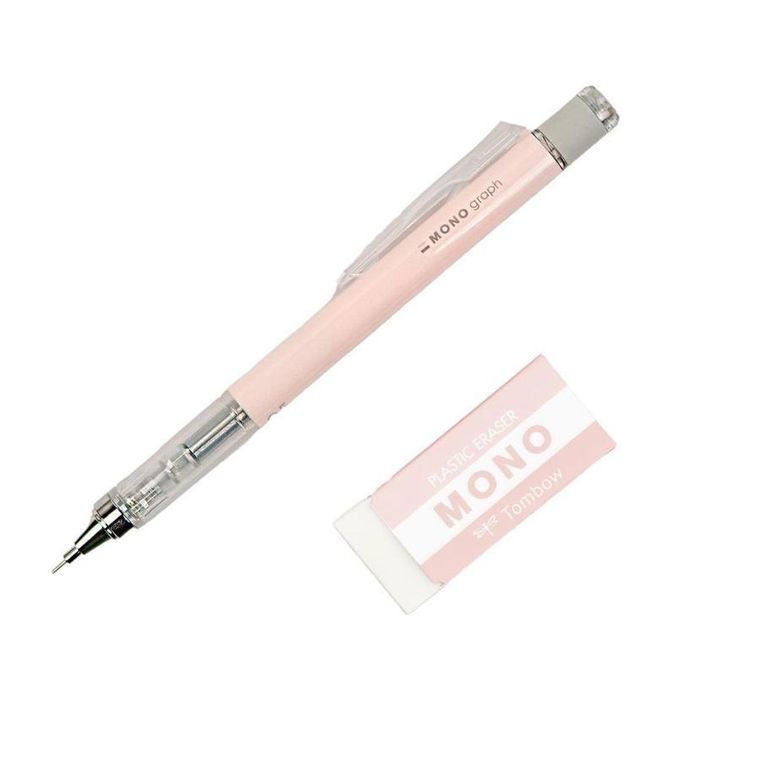 Tombow, Mono Graph, ołówek automatyczny z gumką, pastelowy, 0,5 mm