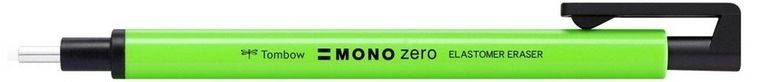Tombow, Mono Zero, precyzyjna gumka do ścierania, okrągła, neon green, 1 szt.